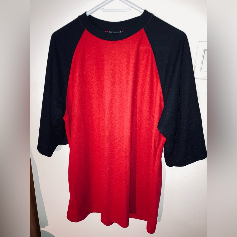 FIRE FLY - Men’s Baseball T-Shirt - XL - Red & Black - Brand New!